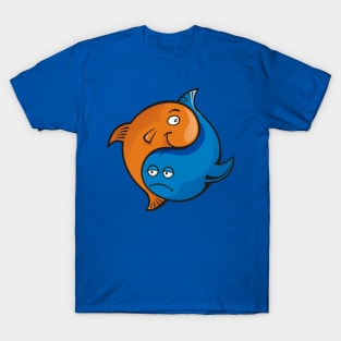 Yin Yang Fish Cartoon T-Shirt